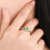 紫慕璃帝王绿A货翡翠戒指 S925银镶玉戒指高级感礼物 帝王绿戒指（蛋面约4*4mm）