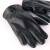 铁蛙 防风骑行长指手套冬季保暖手套通用冬天电动车手套手套 PU皮黑色