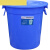 大号垃圾桶户外塑料酒店餐厨工业商用圆形带盖大容量收 80升+盖蓝色户外和小区