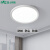 雷士照明（NVC） LED吸顶灯 简约超薄纯色三防灯玄关卧室阳台灯走廊过道厨房浴室防蚊虫灯具 24W-三色光-哑黑