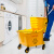 超宝 32升单桶榨水车 B-040D  物业工厂保洁家庭用墩布桶拖把拧水桶挤水车 