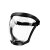 尔苗 一体式高清防护面罩 隔离防雾透明保护面罩 全脸PC 骑行运动面具 黑色
