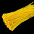 【彩色扎带】自锁式尼龙扎带大中小号塑料扣带固定捆扎带绑束线带 黄色 宽7.6毫米/长35厘米(50条)