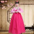檀典韩服 儿童六一演出服装韩版小孩传统古装童改良朝鲜族童装 红色 130