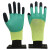 出极 浸胶劳保手套 耐磨干活手套 橡胶手套 单位:双 荧光绿L 