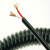 弹簧线2芯3芯4芯PU伸缩螺旋线缆国标铜芯电缆线黑色高弹力电源线 黑2芯0.2平7.5米