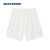 斯凯奇（Skechers）2024新款女款工装短裤吸湿速干透气夏季运动舒适 棉花糖白/0074 L