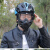 骑行面甲摩托车防护罩防风防沙骑士面罩眼镜防雾防毒电焊生化面罩 升级防雾款-灰色镜片面罩