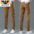 AEXP阿玛EA7XP尼旗下春夏新款牌薄款牛仔裤男修身直筒休闲裤卡其色 驼色6018 36 腰围2尺8