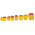 海斯迪克 HK-7010 圆型黄色利器盒 卫生所锐器盒 黄色小型废物桶医院诊所科室 圆形利器盒2L（10个）