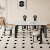 菲迪拉复古风实木椭圆形长餐桌现代简约家用侘寂风创意哑光纯白岩板餐桌 1.8*0.9米餐桌+6椅