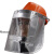 耐高温防护1000度铝箔冶炼面罩钢消防火冶金电焊面罩锅炉前工隔热 耐温安全帽（红色）