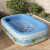诺予安儿童充气游泳池家用大型婴儿游泳桶成人亲子水池加厚小孩洗澡池 1.2米两环泡泡底