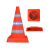 筑采（ZHUCAI）LED发光路锥汽车交通道路警示路障可折叠红蓝灯车载便携发光雪糕筒 橙色『90CM』