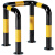 筑采（ZHUCAI）防撞安全消防栓护栏 C型76x500x500x600x2.0黑色贴黄膜 1个价