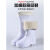 EVA白色卫生靴加绒食堂厨房工厂专用雨靴防滑耐油高筒棉水鞋  36 高度8cm左右白色牛筋底-不加棉