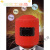 电焊面罩红钢纸焊帽子焊工防护安全头戴式焊接氩弧焊防火星防高温 黄帽可视窗翻盖(自带2片镜片+送