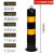 钢管警示柱反光柱红白道口标桩黄黑镀锌钢管立柱防撞柱隔离柱预埋 立柱114*500*1.5+螺丝
