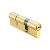 AQQJ0053 防盗门锁芯 铜AB锁芯 大门锁芯老式双面防撬铜弹子通用 100偏37.5-62.5