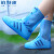铂特体 防水防滑鞋套加厚耐磨雨靴硅胶雨鞋高筒鞋套 蓝色 XL