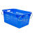 塑料运输筐镂空塑胶框水果筐810*576*408mm蓝色28萝（带铁耳）/个
