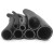 鑫亨达（XINHENGDA）黑色橡塑橡胶管洗车防爆软管高压水管耐压耐磨皮管4 6分 三胶一线内径5MM外径11MM 一米