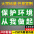 大字标识工厂车间生产安全标语矿山建筑工地警示标志吊牌仓库重地严禁烟火横幅墙贴消防安全人人有责口号宣传 保护环境 从我做起 (铝板) 60x60cm