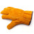 宝卫侠（BAOWEIXIA）电焊手套加厚耐高温隔热耐磨焊接劳保手套 牛皮黄色短款 