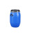 撼顿 加厚带铁箍法兰桶化工塑料桶发酵泔水桶【加厚60L蓝色（无凹槽）】