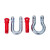 筑华工品 美式弓形起重直型卸扣 U型吊环 D型马蹄卡扣 1-3/8（13.5T）弓型