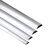 ABLEMEN 加厚铝合金弧形线槽 半圆地面走线槽 地线槽  送背胶 3号线槽 5米 (1米*5根装）