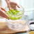 嘉迅鸽新品玻璃碗透明蔬菜沙碗用新学生泡面碗水果盘果盆餐具 透明小号