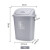 定制摇盖垃圾桶大容量30L40L60L户外物业带盖厨房商用特大号教室 加厚40L灰色有盖