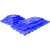 垫仓板防潮板塑料垫板 平板网格加厚超市地下室台堆高宠物托盘 新款7#小地板菱形蓝色 600*600*50