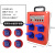 德力西漏保户外防水手提工业插座箱三级箱带熔断器移动检修箱220V 四位防水五孔