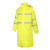 鸣固连体风衣式雨衣大衣 连体连帽安全反光可定制 荧光黄 XL