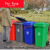 适用环卫商用塑料加厚小区物业垃圾箱分类240L带盖 100升料加厚有轮有盖 颜色备注默认绿色
