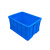 周转箱长方形中转运箱子带盖特大号工业胶箱筐收纳箱熟料输货架箱 575250箱640*430*260mm 蓝色