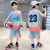 男童夏装套装2024新款儿童网眼运动篮球服背心洋气速干训练球衣潮 红色 130cm
