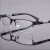 定制定制适用于电焊眼镜焊专用眼镜男防蓝光辐射半框平光镜 时尚枪色无度数眼镜防蓝光+ 镜