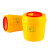 标燕（十件起购）【圆形18L】黄色塑料垃圾桶圆形一次性 医疗利器盒 锐器桶BYLJT-16