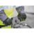 代尔塔防振手套减振防护防撞击防震工作业劳保橡胶防护手套209904 黑色209904 XL