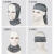 电焊工专用脖套烤脸神器工地尘晒面罩冰丝透气遮脸布护罩 藏青冰丝透气