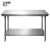柏钢 201不锈钢工作台双层置物架操作台定制商用打荷台桌子包装台150*60*80