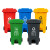 益美得 塑料脚踏分类垃圾桶脚踩大号垃圾箱果皮桶带盖 240L红色（有害垃圾）