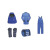 雷克兰防电弧服2层6.5QZ阻燃蓝色含大褂背带裤手套头罩腿套便携包符合EN11612/1149订制