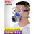 面具喷漆化工气体防护面罩活性炭气过滤棉 七号面具1套+备用滤盒1只礼包 [