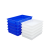 和一可塑 加厚塑料方盘 长方形塑胶龙虾海鲜盘白色盆 浅盆矮箱周转养殖盘 P2蓝560*370*80