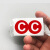 联嘉 PVC电力安全标志牌 警示贴 标示贴 标识牌 自粘标识标签PVC C 直径2.5cm 50个/包 3包起订