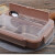 吉睿304不锈钢饭盒 四格分餐快餐盘餐勺筷子餐包套装 防漏分隔餐盒 粉色绿色JR3252